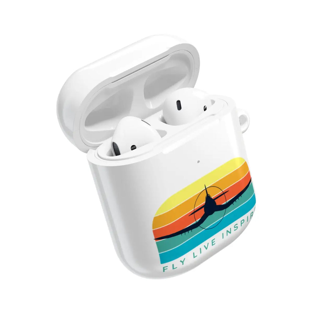 Inspirational AirPod Cases - Fly Live Inspire - Travel & Music Enthusiast Accessory - Accessories - Gifts for pilots