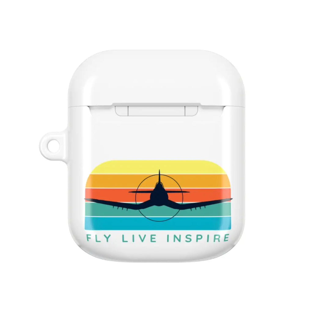 Inspirational AirPod Cases - Fly Live Inspire - Travel & Music Enthusiast Accessory - Accessories - Gifts for pilots