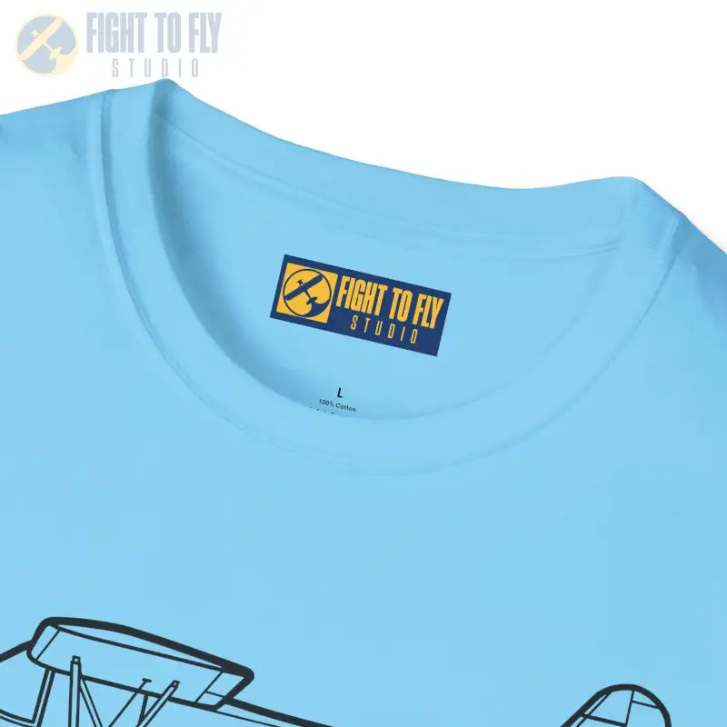 J-3 (No Cowl) T-Shirt – Bare-Bones Piper Cub Bush Plane Tee - Pilot gifts - WWII warbird t-shirt
