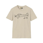 J-3 (No Cowl) Cub T-Shirt - Pilot gifts - WWII warbird t-shirt