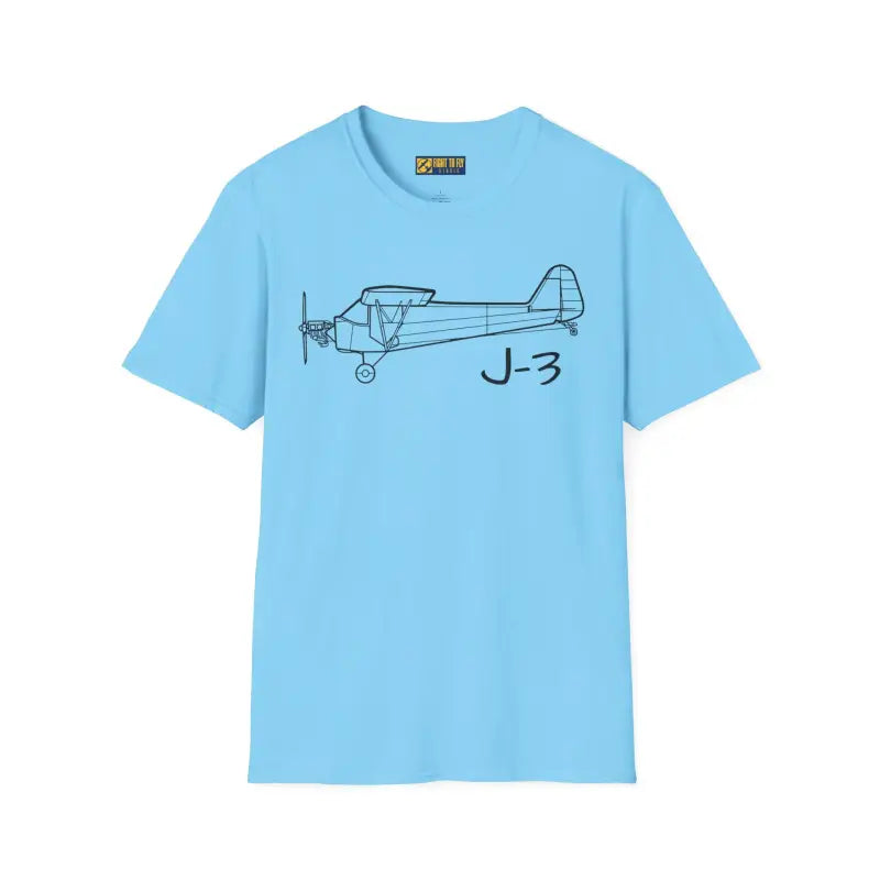 J-3 (No Cowl) Cub T-Shirt - Pilot gifts - WWII warbird t-shirt