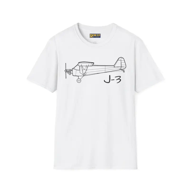 J-3 (No Cowl) Cub T-Shirt - Pilot gifts - WWII warbird t-shirt