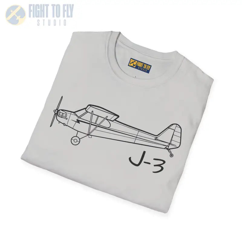 J-3 T-Shirt – Piper Cub Classic Taildragger Tee - Pilot gifts - WWII warbird t-shirt