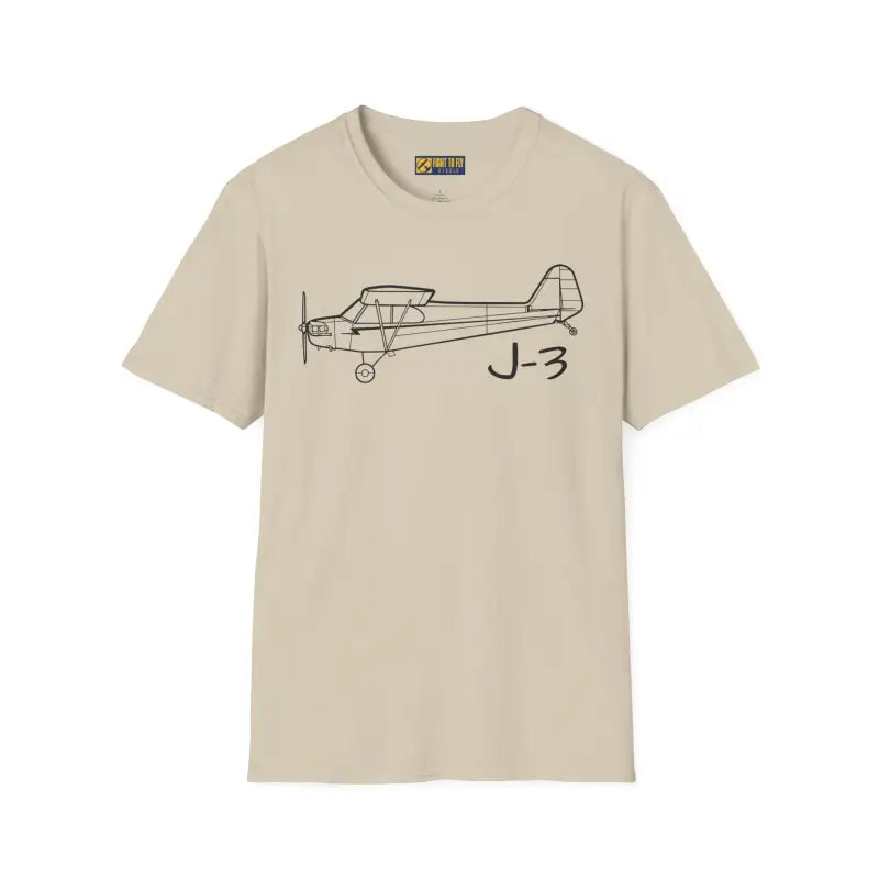 J-3 T-Shirt – Piper Cub Classic Taildragger Tee - Pilot gifts - WWII warbird t-shirt