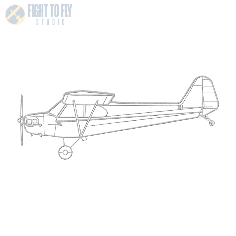 J3 Cub Die Cut Metal Wall Art - Sign - Pilot gifts - WWII warbird t-shirt