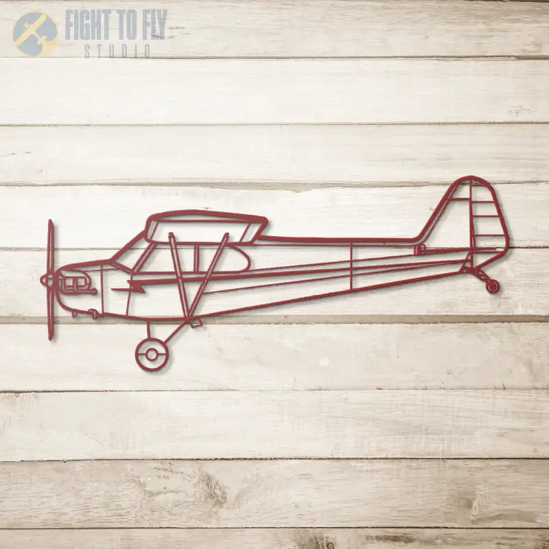 J3 Cub Die Cut Metal Wall Art - Sign - Pilot gifts - WWII warbird t-shirt