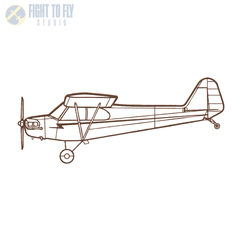 J3 Cub Die Cut Metal Wall Art - Sign - Pilot gifts - WWII warbird t-shirt