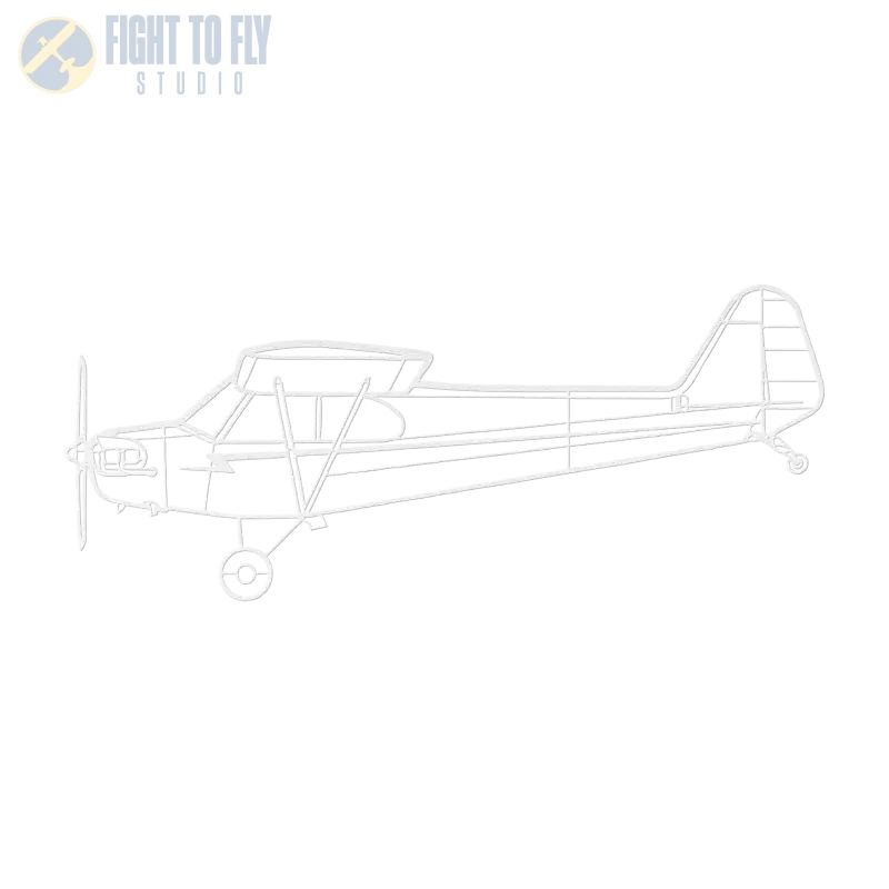 J3 Cub Die Cut Metal Wall Art - Sign - Pilot gifts - WWII warbird t-shirt