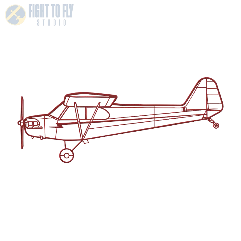 J3 Cub Die Cut Metal Wall Art - Sign - Pilot gifts - WWII warbird t-shirt