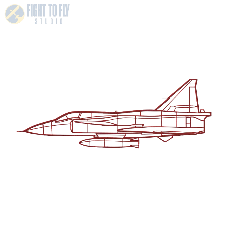 JA37C Die Cut Metal Wall Art - Sign - Pilot gifts - WWII warbird t-shirt