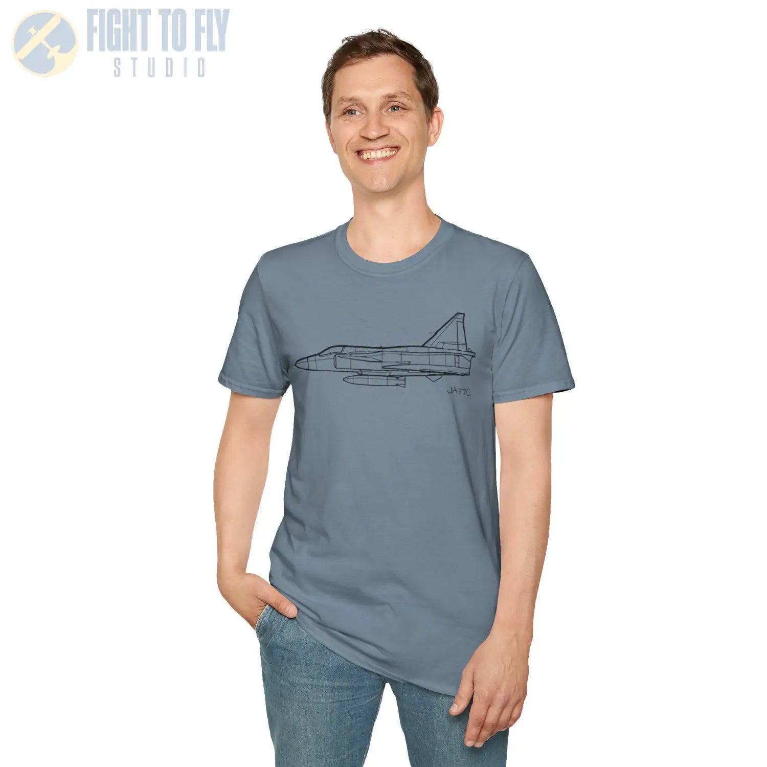 JA37C Viggen T Shirt Pilot gifts WWII warbird t shirt