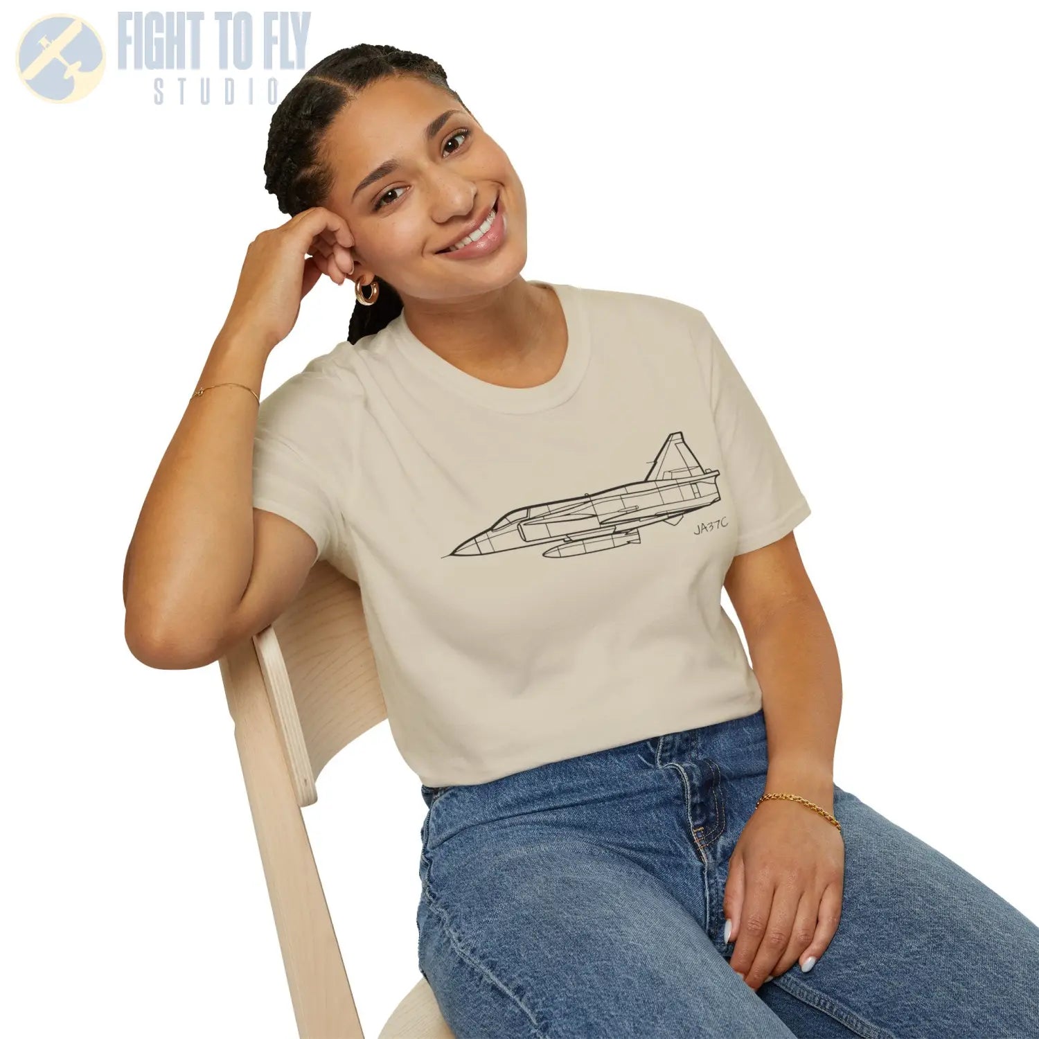 JA37C Viggen T Shirt Pilot gifts WWII warbird t shirt