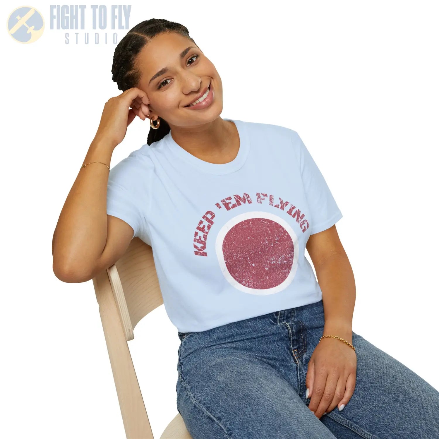 Japan Hinomaru “Keep ’Em Flying” Rising Sun Insignia - T-Shirt - Pilot gifts - WWII warbird t-shirt