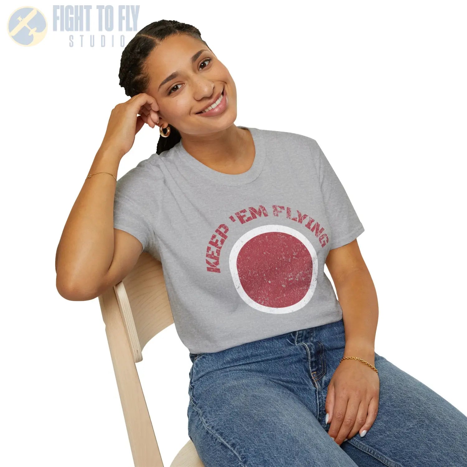 Japan Hinomaru “Keep ’Em Flying” Rising Sun Insignia - T-Shirt - Pilot gifts - WWII warbird t-shirt