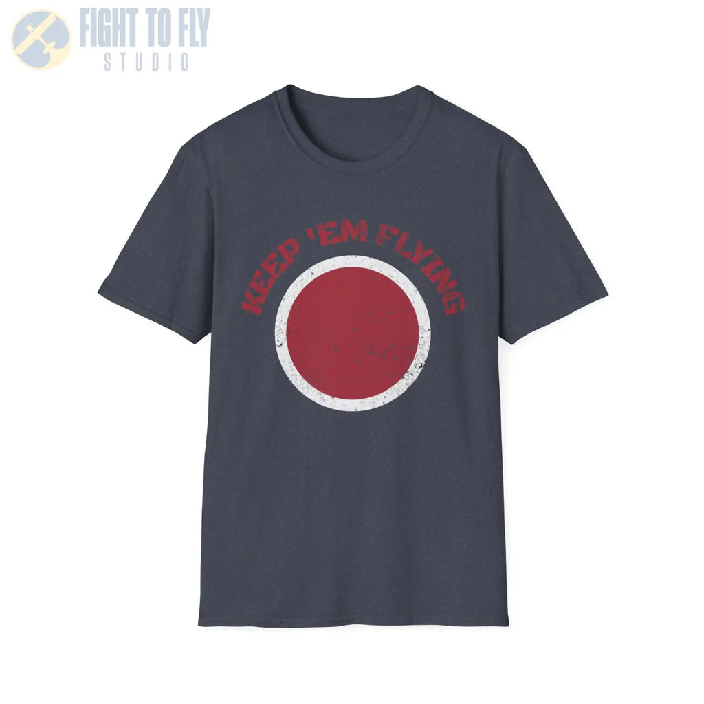 Japan Hinomaru “Keep ’Em Flying” Rising Sun Insignia - T-Shirt - Pilot gifts - WWII warbird t-shirt