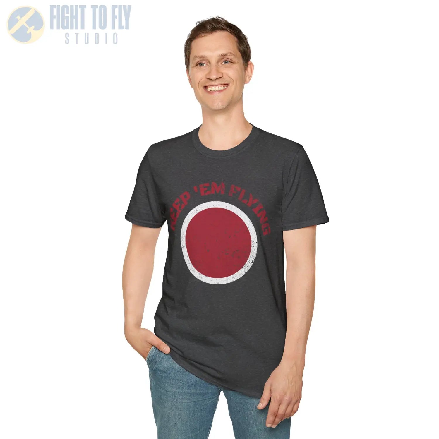 Japan Hinomaru “Keep ’Em Flying” Rising Sun Insignia - T-Shirt - Pilot gifts - WWII warbird t-shirt