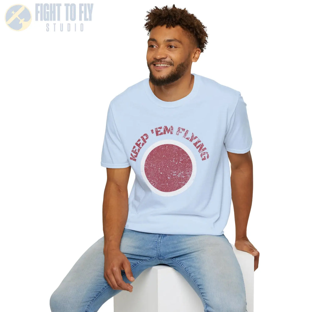 Japan Hinomaru “Keep ’Em Flying” Rising Sun Insignia - T-Shirt - Pilot gifts - WWII warbird t-shirt