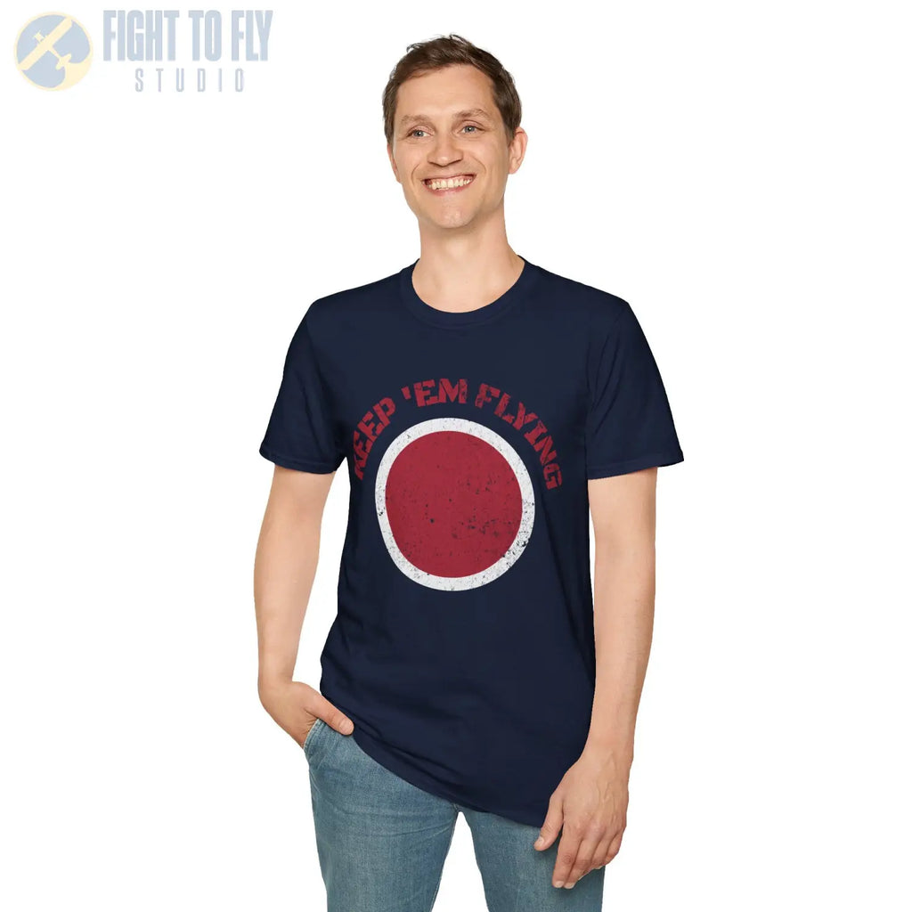 Japan Hinomaru “Keep ’Em Flying” Rising Sun Insignia - T-Shirt - Pilot gifts - WWII warbird t-shirt