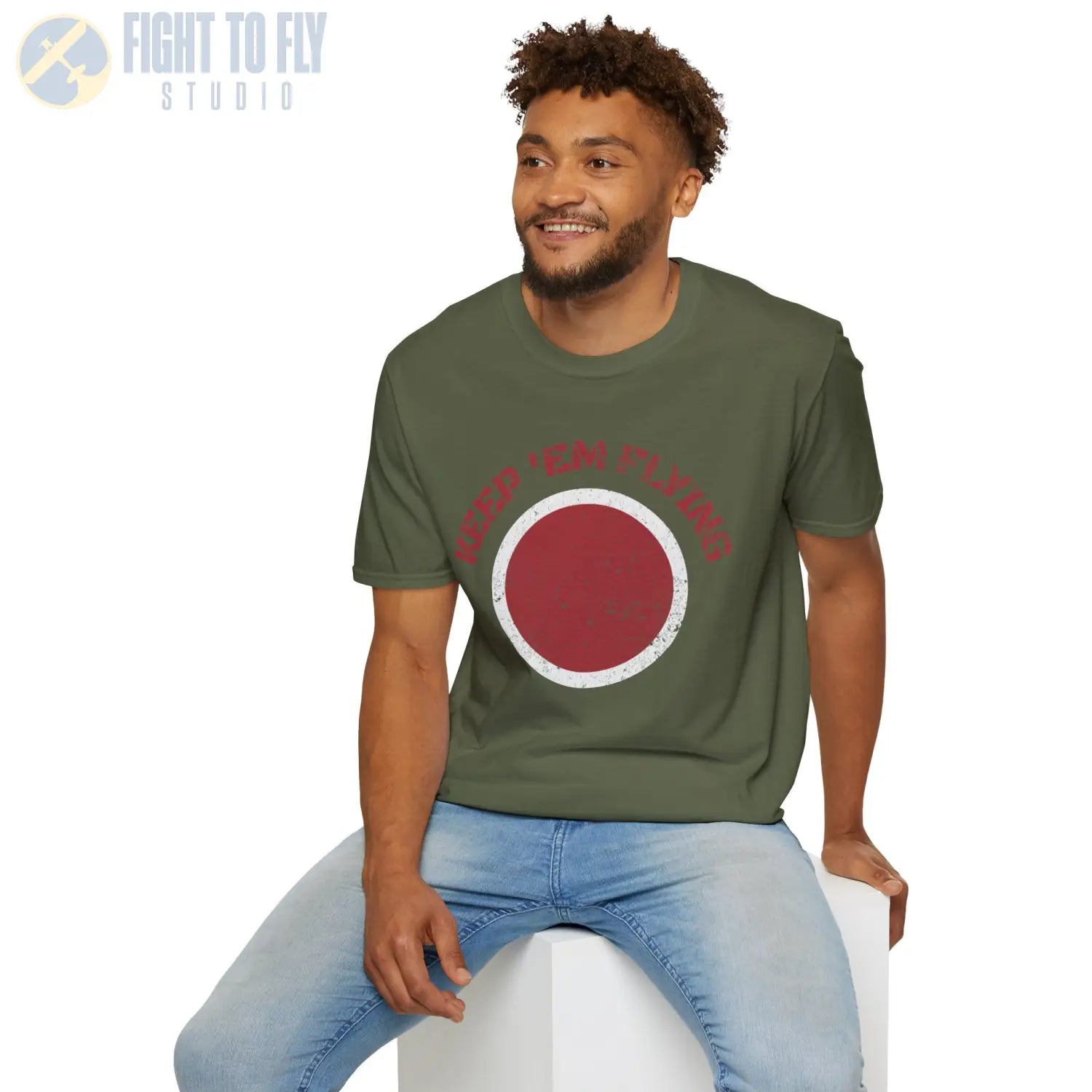 Japan Hinomaru “Keep ’Em Flying” Rising Sun Insignia - T-Shirt - Pilot gifts - WWII warbird t-shirt