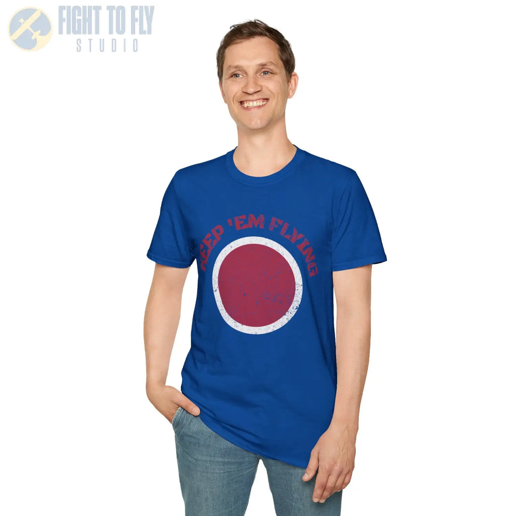 Japan Hinomaru “Keep ’Em Flying” Rising Sun Insignia - T-Shirt - Pilot gifts - WWII warbird t-shirt