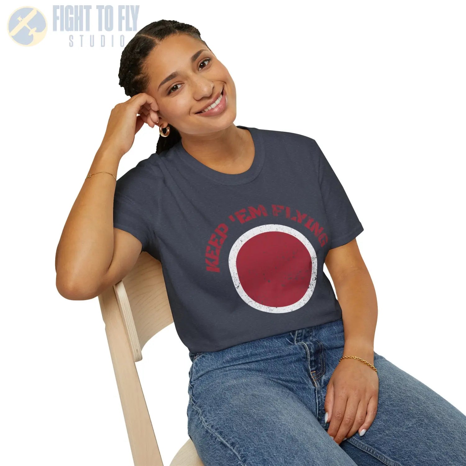 Japan Hinomaru “Keep ’Em Flying” Rising Sun Insignia - T-Shirt - Pilot gifts - WWII warbird t-shirt
