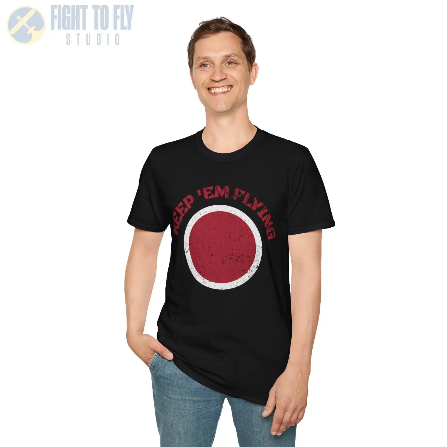 Japan Hinomaru “Keep ’Em Flying” Rising Sun Insignia - T-Shirt - Pilot gifts - WWII warbird t-shirt