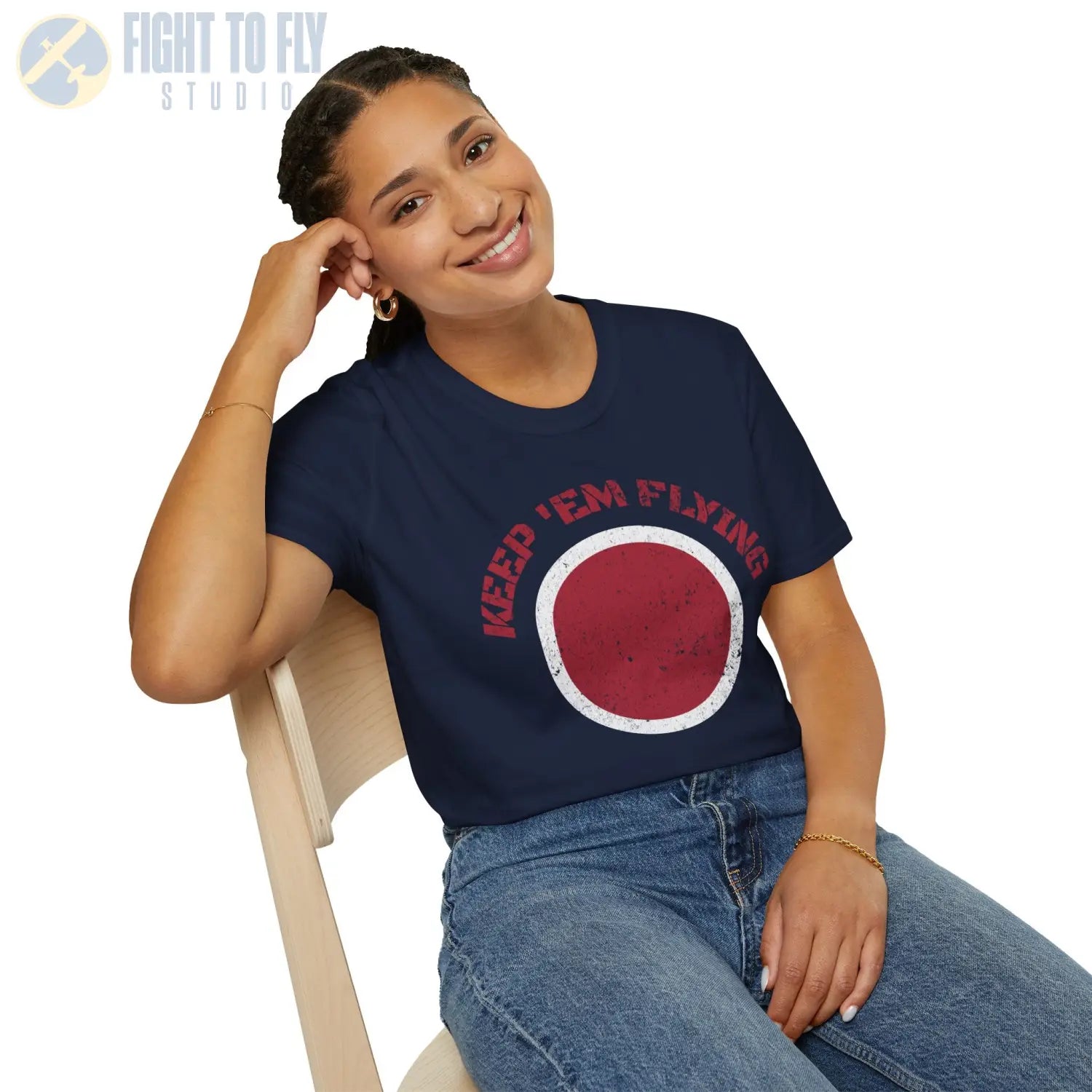 Japan Hinomaru “Keep ’Em Flying” Rising Sun Insignia - T-Shirt - Pilot gifts - WWII warbird t-shirt