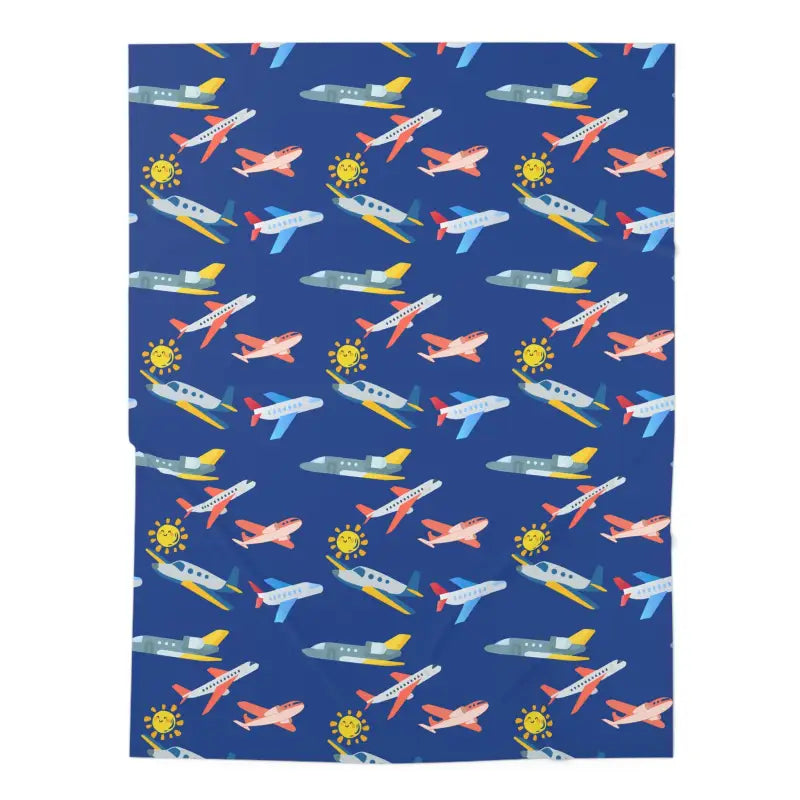 Jet Setter Baby Blanket – Sunny Skies and Sleek Planes - Home Decor - Pilot gifts - WWII warbird t-shirt