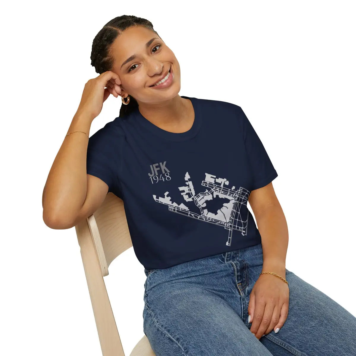 JFK John F. Kennedy International - 1948 - Tee - T-Shirt - Gifts for pilots - Aviation apparel