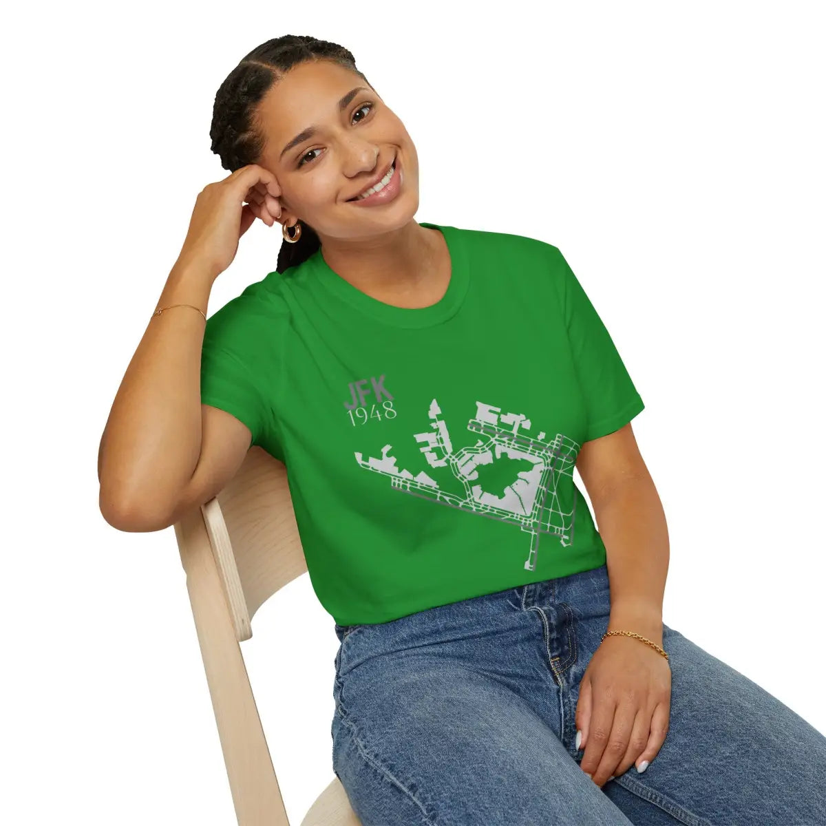 JFK John F. Kennedy International - 1948 - Tee - T-Shirt - Gifts for pilots - Aviation apparel