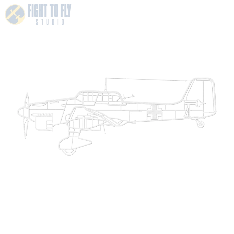 Ju-87 Stuka Die Cut Metal Wall Art - Sign - Pilot gifts - WWII warbird t-shirt
