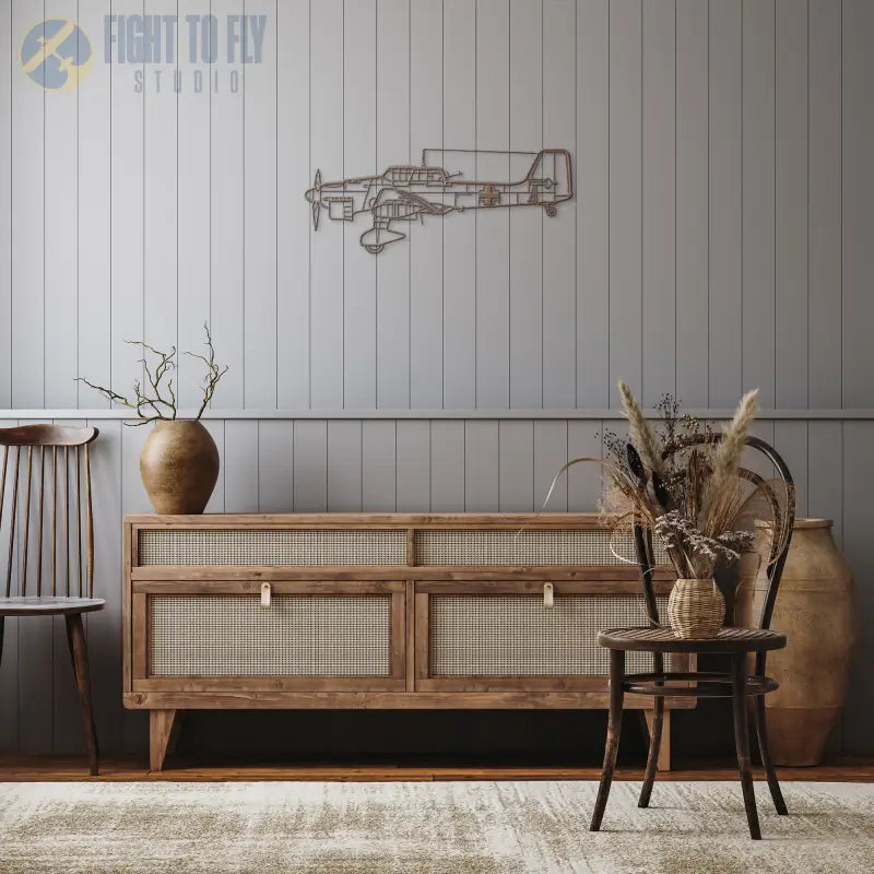 Ju-87 Stuka Die Cut Metal Wall Art - Sign - Pilot gifts - WWII warbird t-shirt