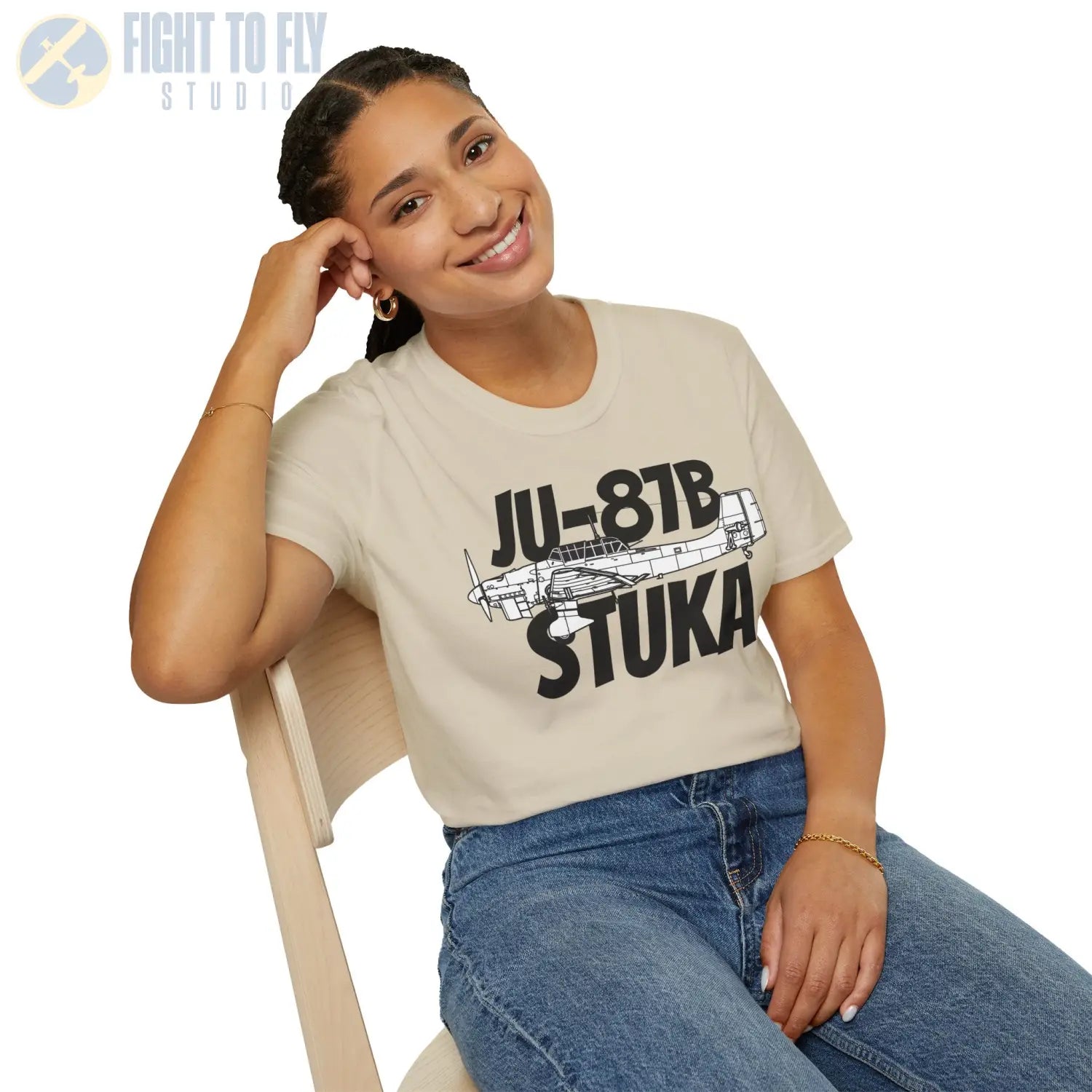 Ju-87B Stuka Side Profile T-Shirt - Pilot gifts - WWII warbird t-shirt