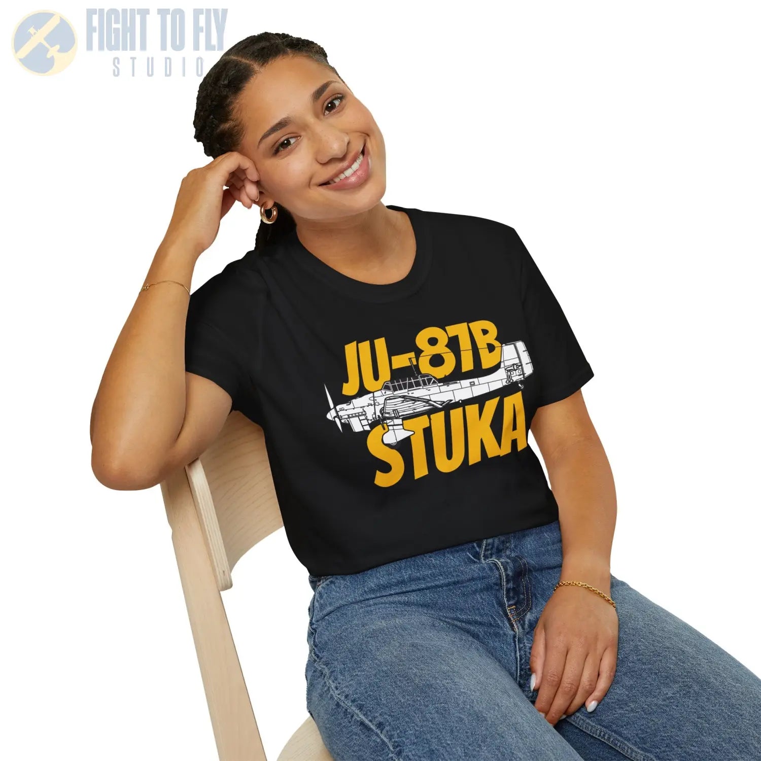Ju-87B Stuka Side Profile T-Shirt - Pilot gifts - WWII warbird t-shirt