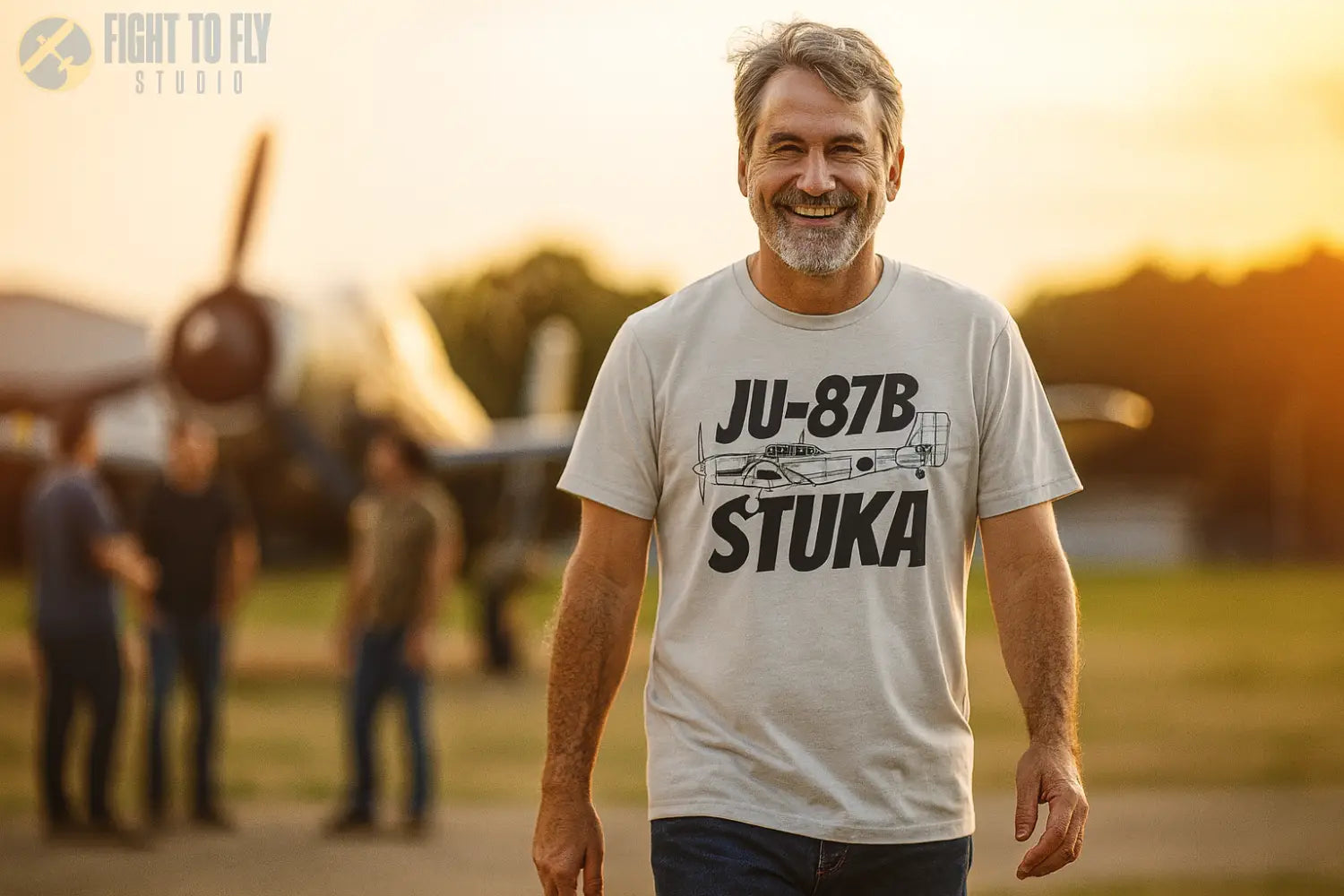 Ju-87B Stuka Side Profile T-Shirt - Pilot gifts - WWII warbird t-shirt