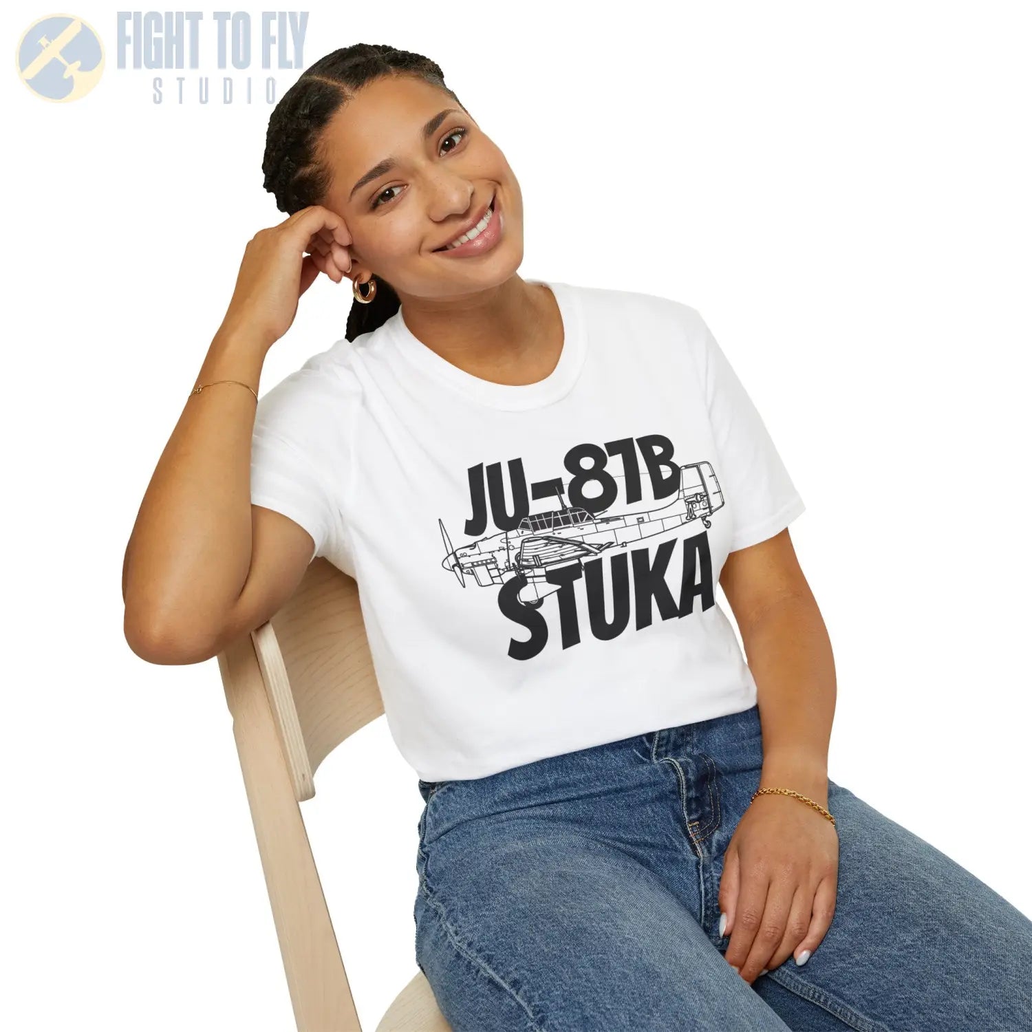 Ju-87B Stuka Side Profile T-Shirt - Pilot gifts - WWII warbird t-shirt