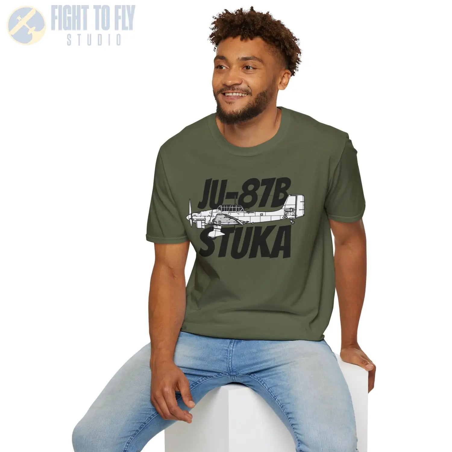 Ju-87B Stuka Side Profile T-Shirt - Pilot gifts - WWII warbird t-shirt