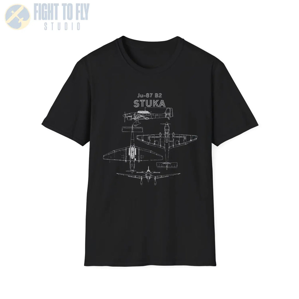 Junkers Ju-87 B-2 Stuka — T-shirt - T-Shirt - Pilot gifts - WWII warbird t-shirt