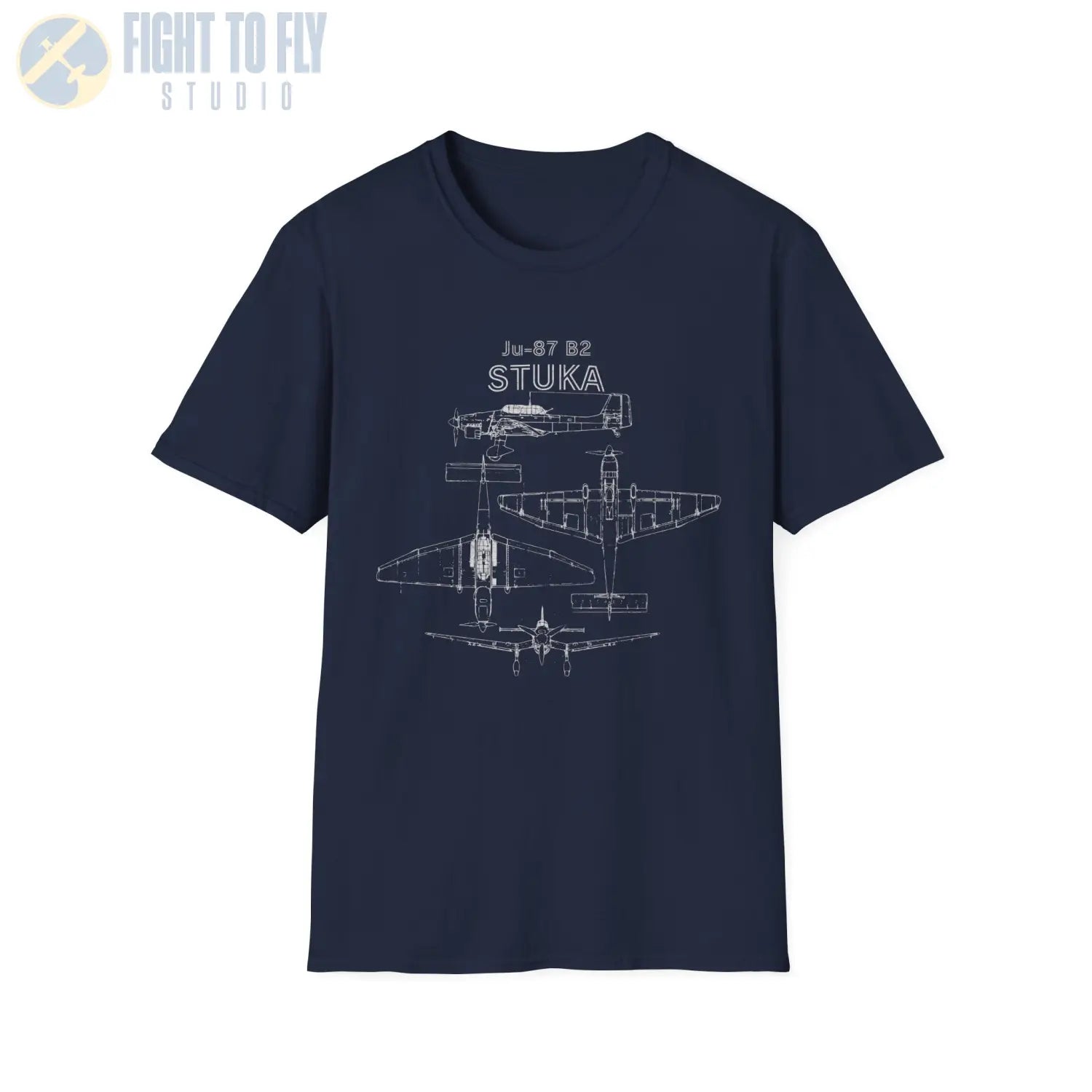 Junkers Ju-87 B-2 Stuka — T-shirt - T-Shirt - Pilot gifts - WWII warbird t-shirt