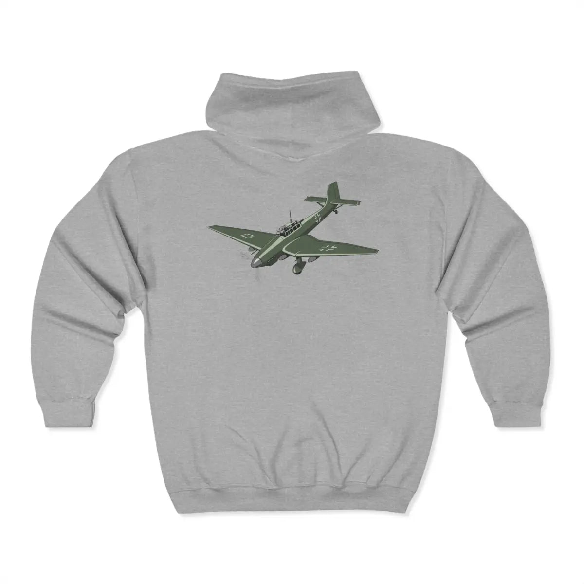 Junkers Ju-87 Stuka Full Zip Hoodie - Gifts for pilots - Aviation apparel
