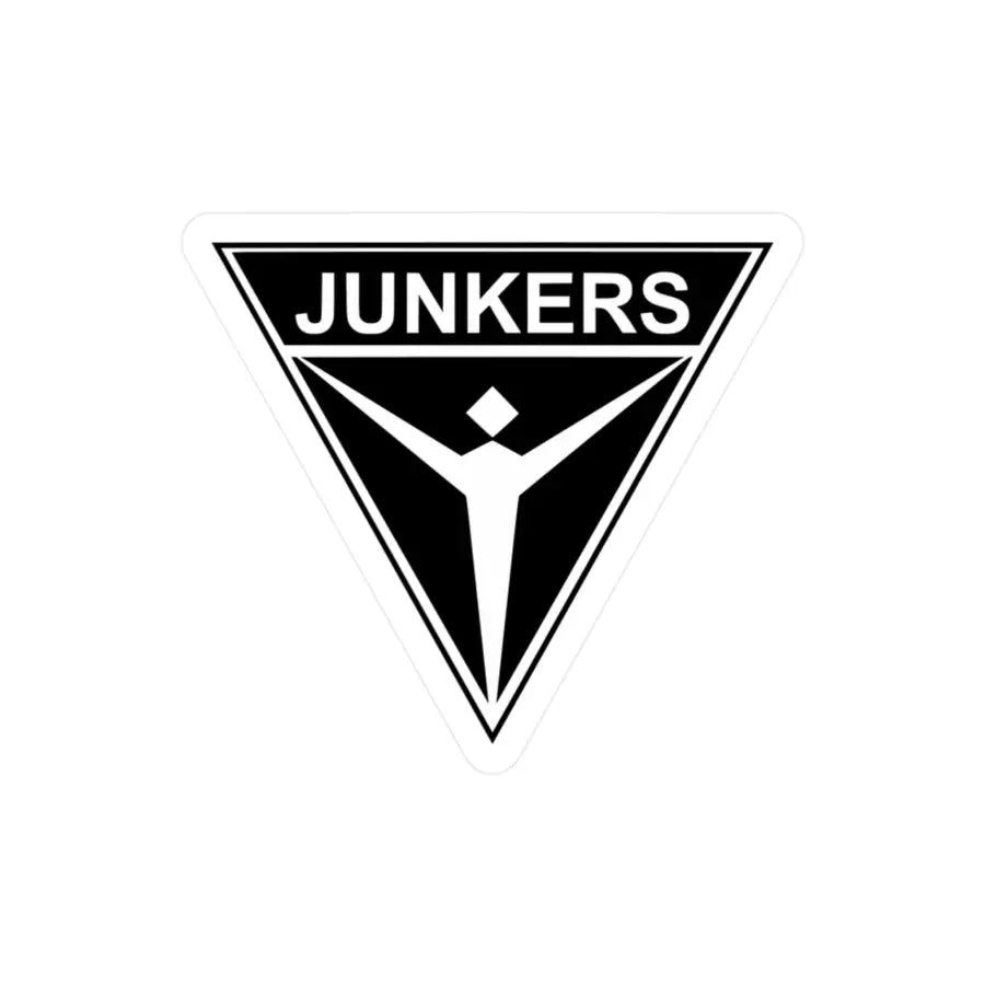 Junkers Logo Kiss-Cut Vinyl Decal - Paper products - Pilot gifts - WWII warbird t-shirt