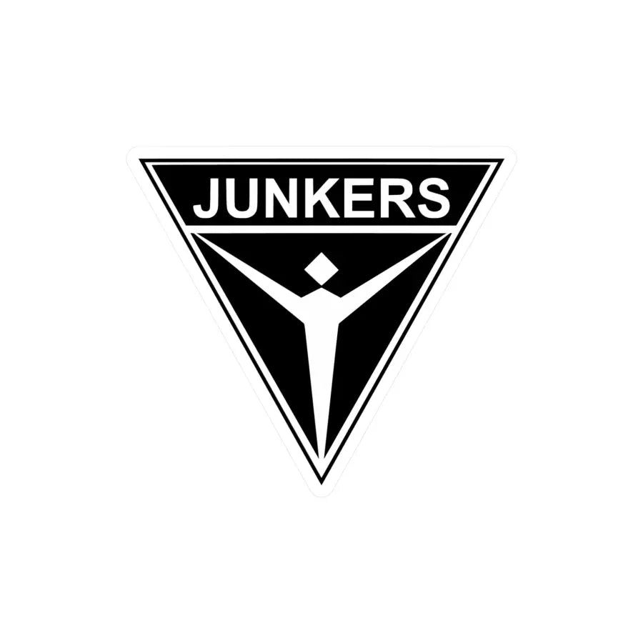 Junkers Logo Kiss-Cut Vinyl Decal - Paper products - Pilot gifts - WWII warbird t-shirt