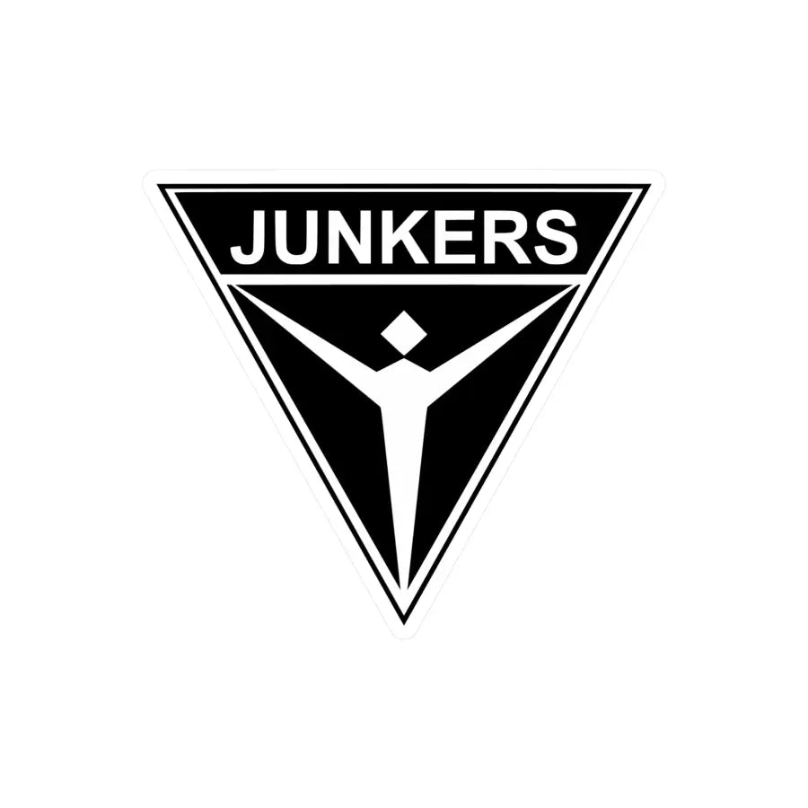 Junkers Logo Kiss-Cut Vinyl Decal - Paper products - Pilot gifts - WWII warbird t-shirt