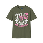 Just a Girl Who Loves Helicopters T-Shirt - Pilot gifts - WWII warbird t-shirt