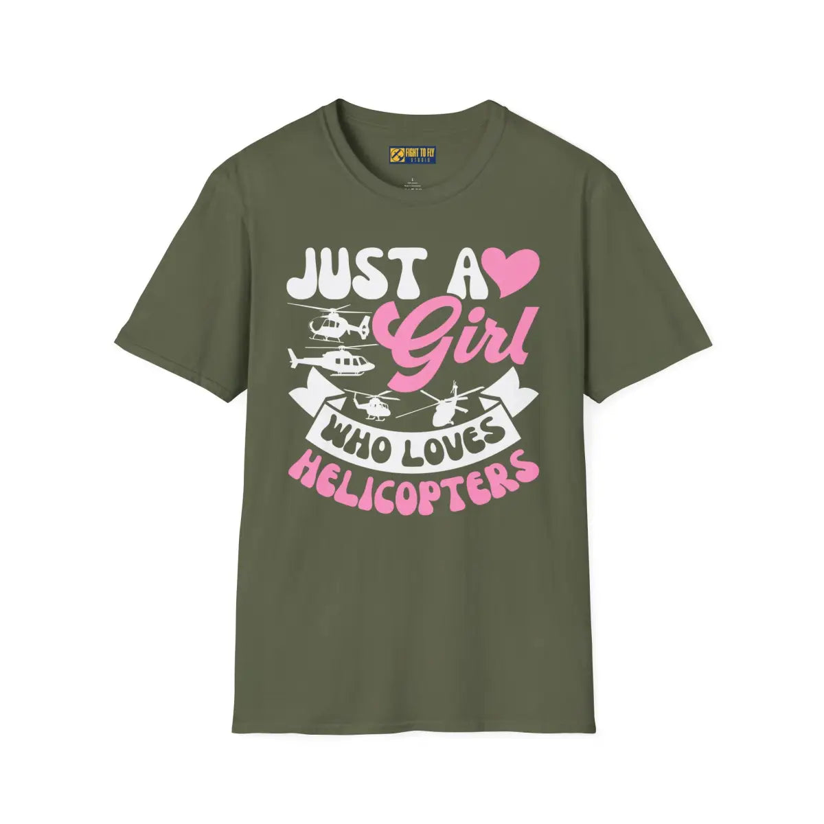 Just a Girl Who Loves Helicopters T-Shirt - Pilot gifts - WWII warbird t-shirt