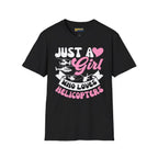 Just a Girl Who Loves Helicopters T-Shirt - Pilot gifts - WWII warbird t-shirt