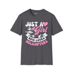Just a Girl Who Loves Helicopters T-Shirt - Pilot gifts - WWII warbird t-shirt