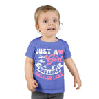 Just a Girl Who Loves Helicopters Toddler T-Shirt Cute Kids Tee - clothes - Pilot gifts - WWII warbird t-shirt