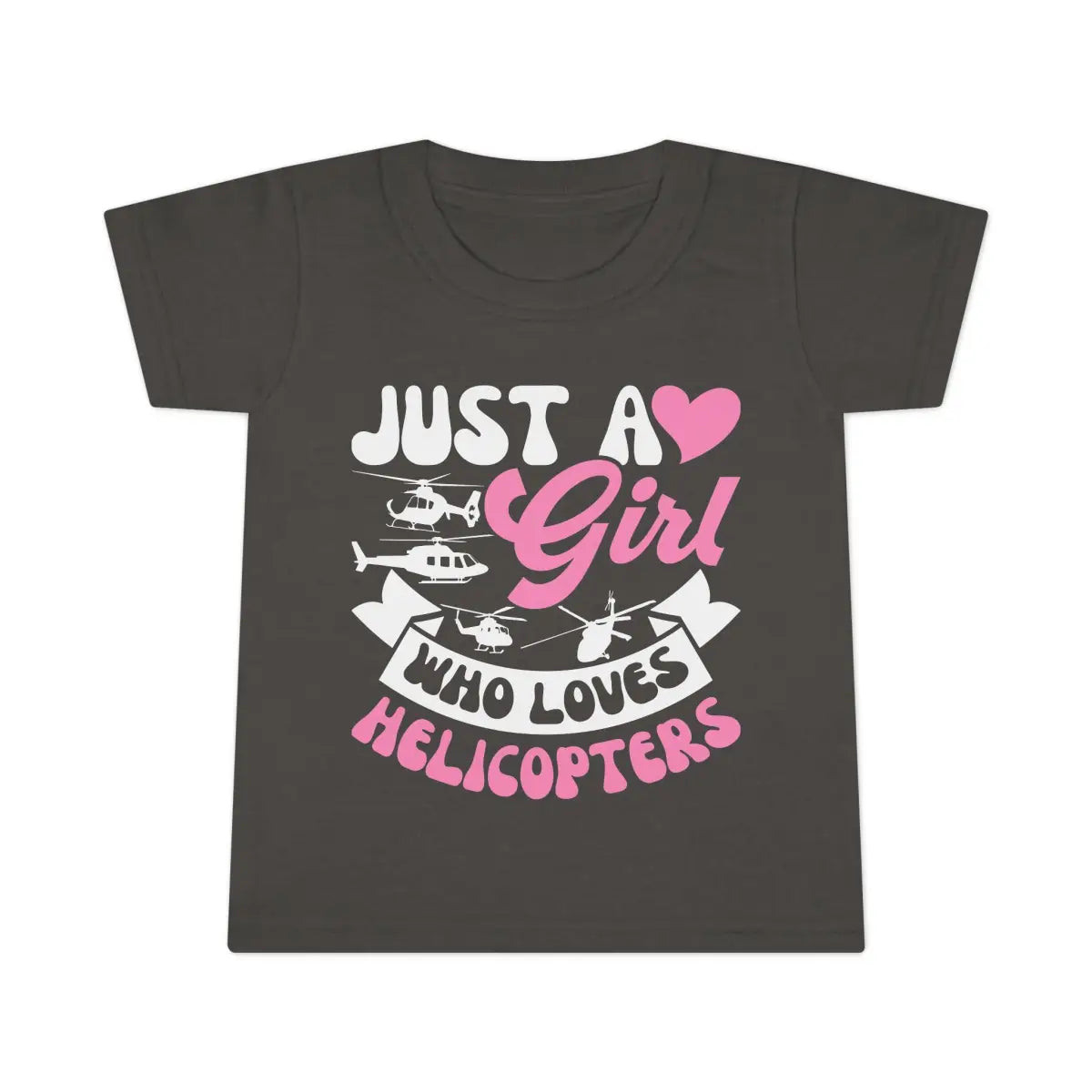 Just a Girl Who Loves Helicopters Toddler T-Shirt Cute Kids Tee - clothes - Pilot gifts - WWII warbird t-shirt