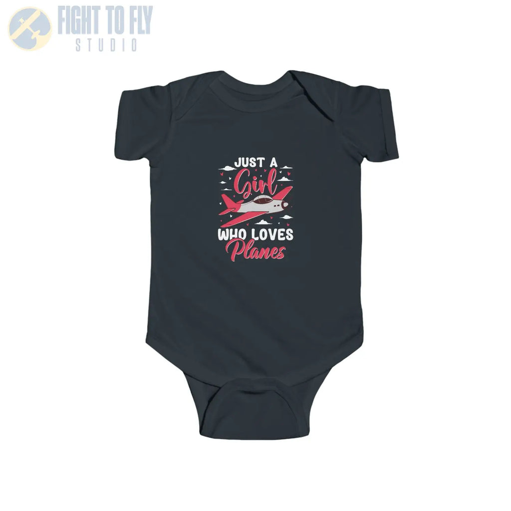 Just a Girl Who Loves Planes – Propeller Plane Baby Onesie - Kids clothes - Pilot gifts - WWII warbird t-shirt